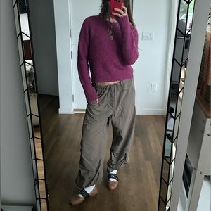 olviaceous magenta sweater